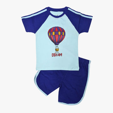 Kids' Hot Air Balloon Shirt & Shorts Set – Comfortable & Playful Outfit