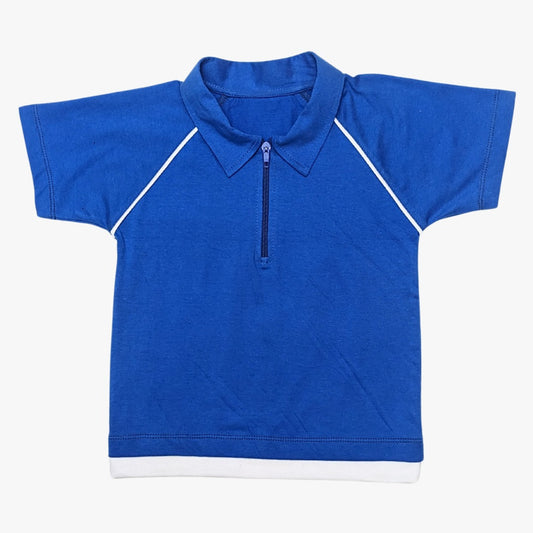 Boys' Sporty Blue Polo Shirt & Shorts Set