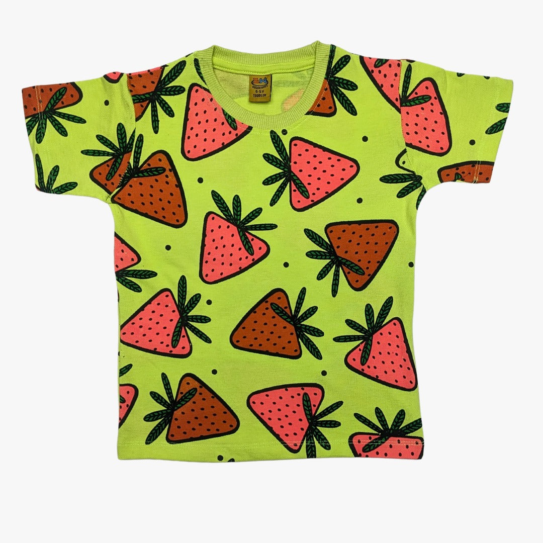 All-Over Strawberry Patch Kids' T-Shirt & Shorts Set – Cute & Comfy